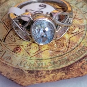 Celtic Blue Topaz Ring .925